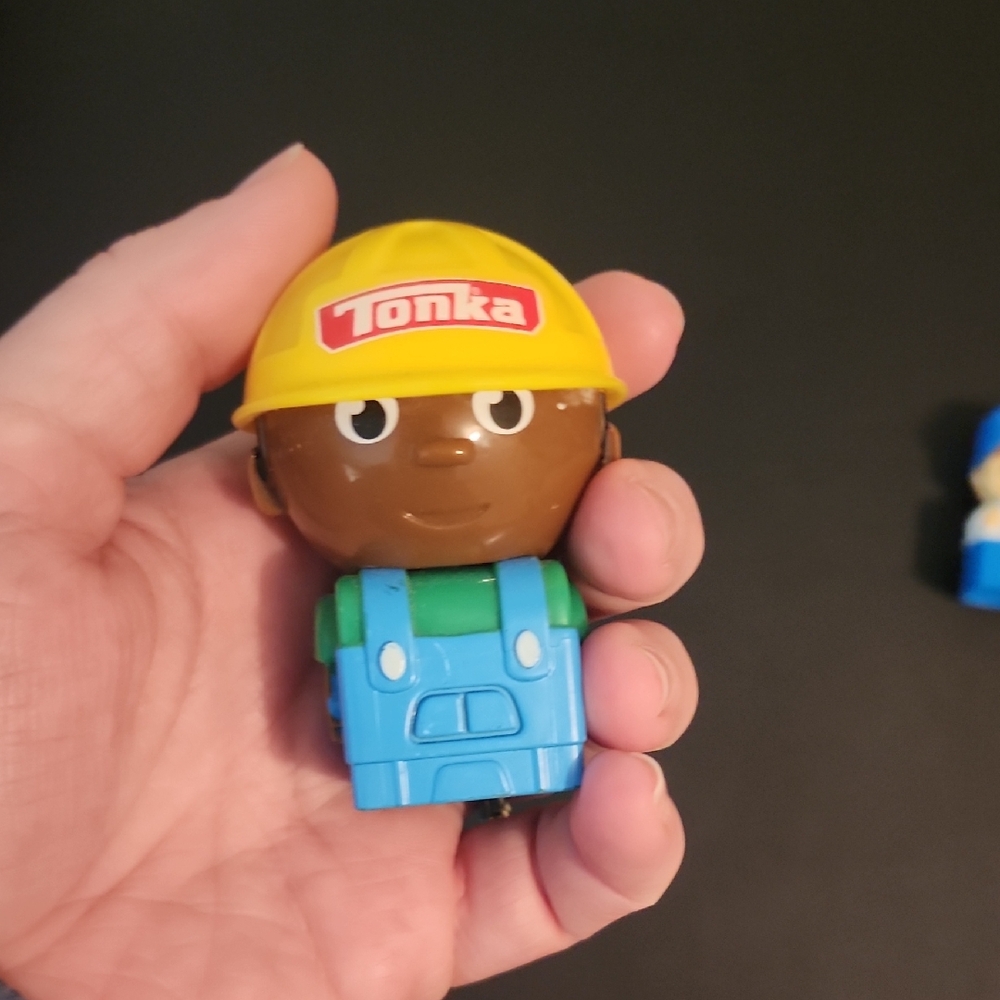 Tonka Action Figure with Yellow Helmet and Blue Outfit